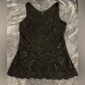 NWOT Sexy and Gorgeous Express Black Lace V-Neck Top SzS